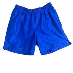 NIKE Men's Blue Drawstring Gym Athletic Running Shorts Size Large